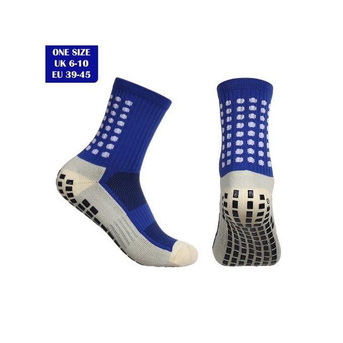 KipFit Dark Blue Anti Slip Football Basketball Running Fitness Sports Grip Socks - Image 2