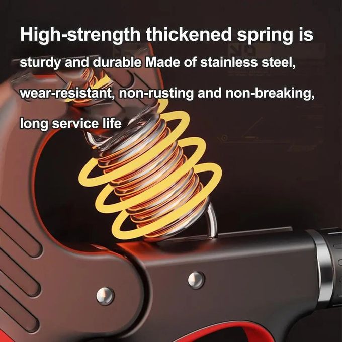 KipFit Adjustable 5-100KG Hand Grip Strengthener with Counter (RED) - Image 4