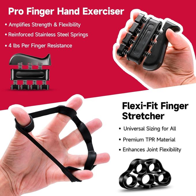 KipFit Hand Grip Strengthener Kit Forearm 5 Pack Adjustable Resistance - Image 5